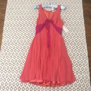 Designer pink and purple dress